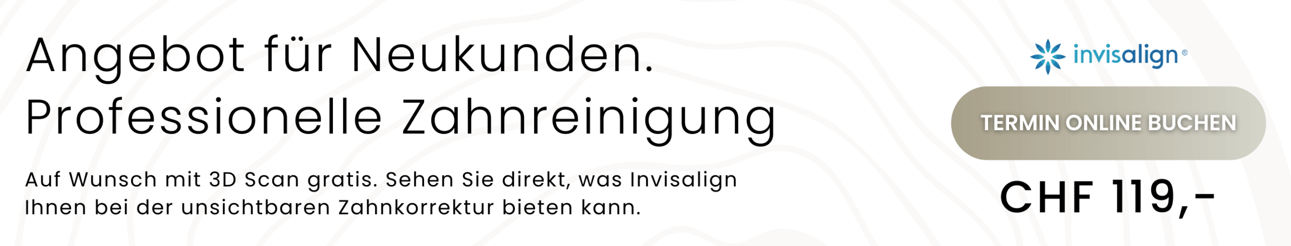 Angebot für Neukunden. Professionelle Zahnreinigung